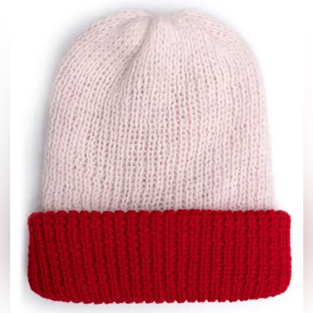 Eugenia Kim reversible knit angora blend beanie heather pale pink